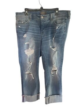 torrid Distressed Blue Cropped Jeans